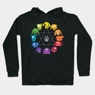 Artist Color Wheel Dog Themed Art Hoodie